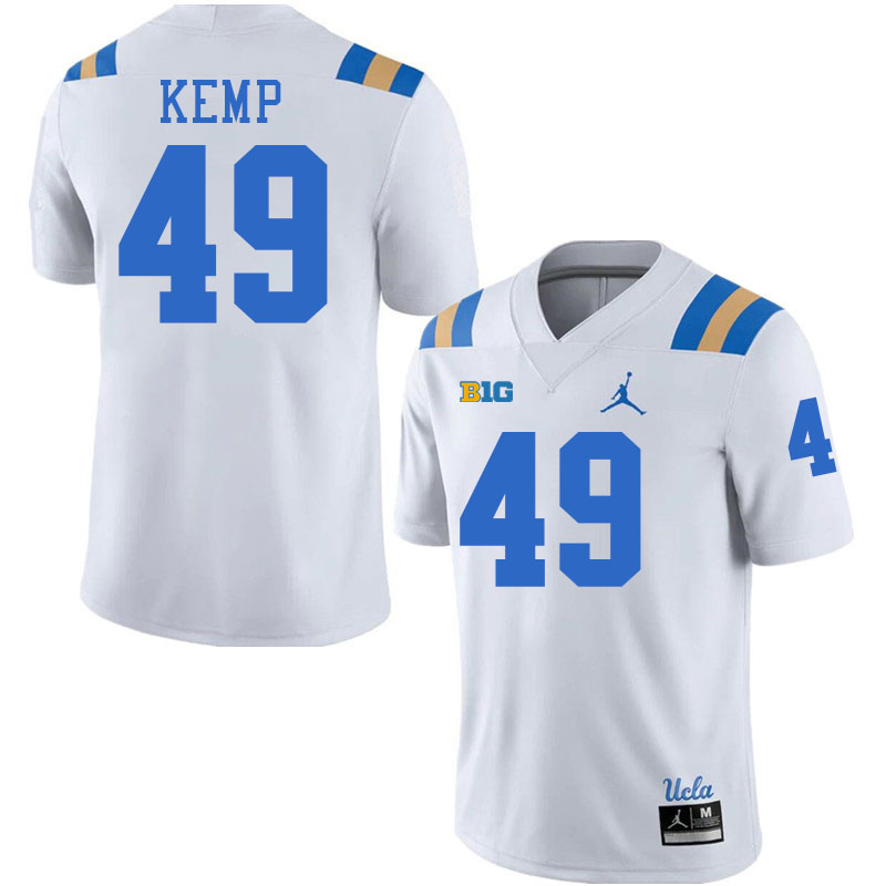 Men #49 Leo Kemp UCLA Bruins College Football Jerseys Stitched-White